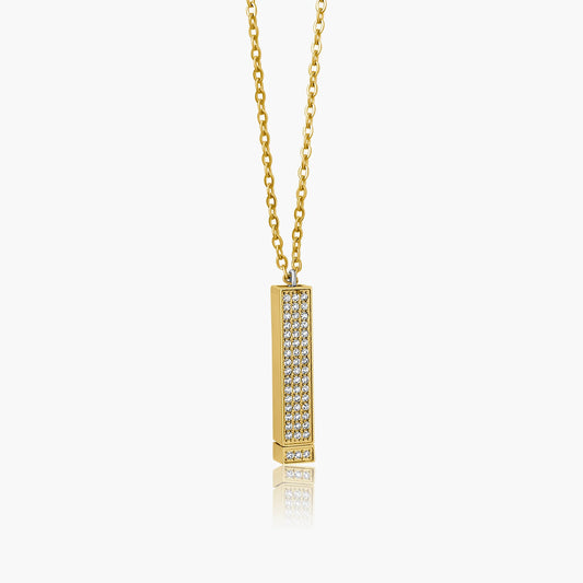 Collana Élora con barra di zirconi – Messaggio segreto