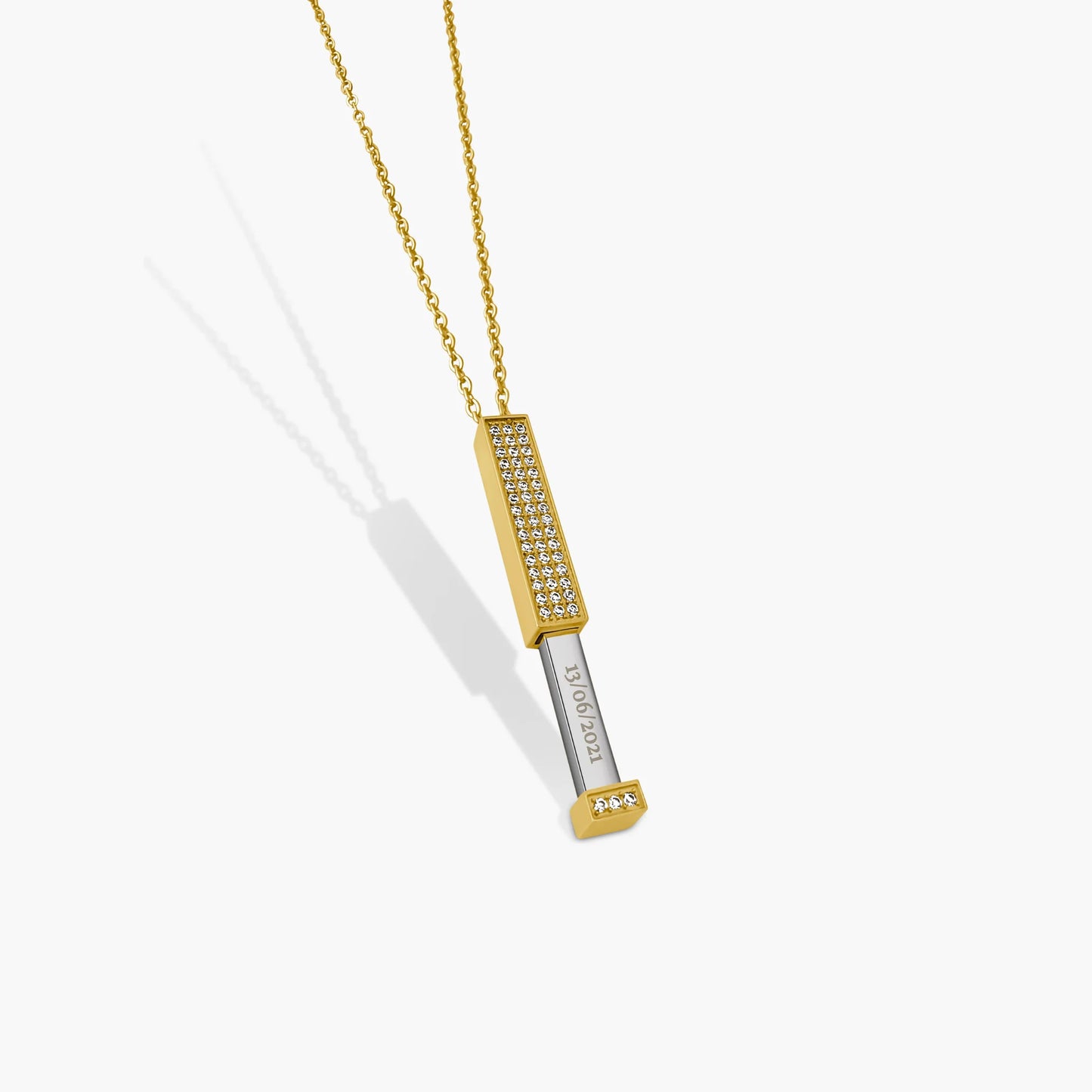 Collana Élora con barra di zirconi – Messaggio segreto