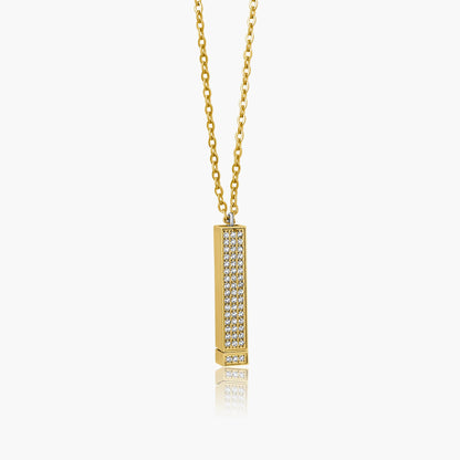 Collana Élora con barra di zirconi – Messaggio segreto